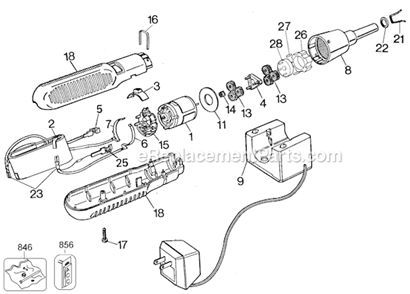 Page A Diagram and Parts List for Type 3 Black and Decker Electric Drill